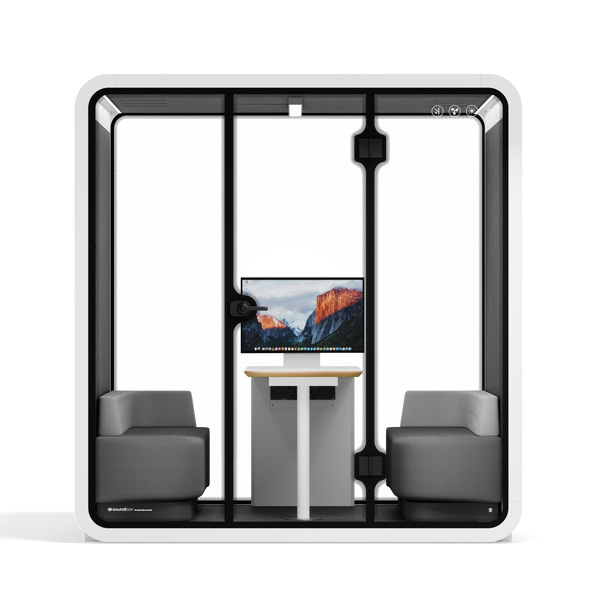 Møde stand Quell - 6 personWhite / Dark Grey / Furniture Set 1