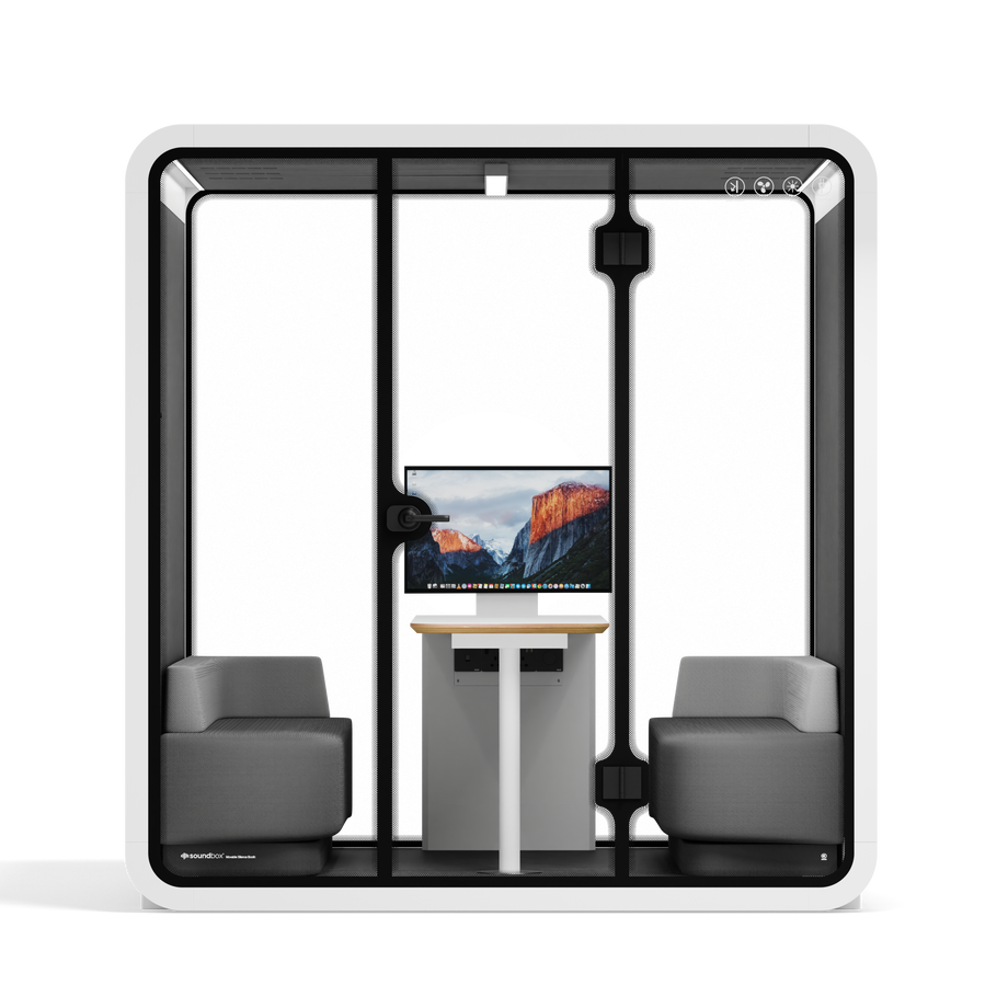 Møde stand Quell - 6 personWhite / Dark Grey / Furniture Set 1