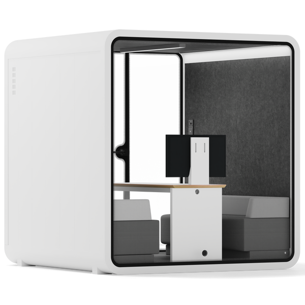 Møde stand Quell - 6 personWhite / Dark Grey / Furniture Set 1