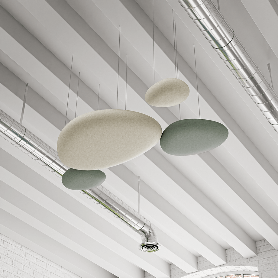 Acoustic Ceiling Panels SetBeige /  Teal