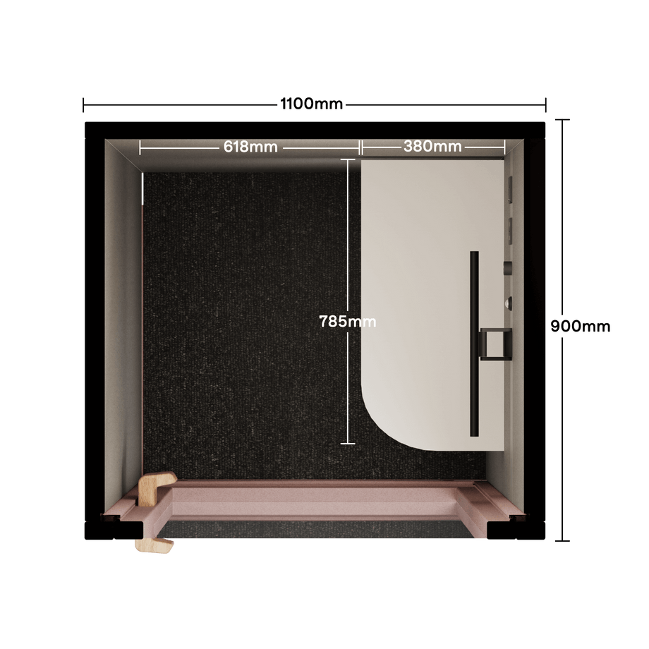 Office Phone Booth Folio - Stand UpFolio Blush / Furniture Set 1