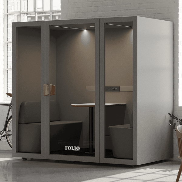 Folio Office Pod - 2-4 osobaFolio Dark Grey / Furniture As Per Images
