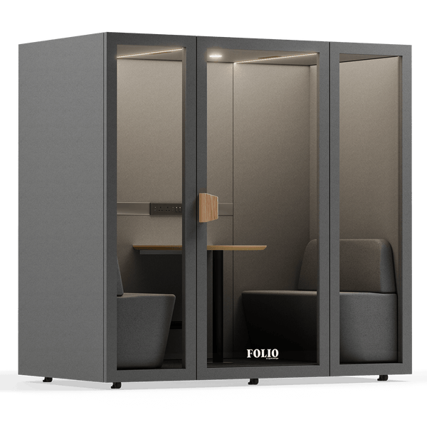 Folio Office Pod - 2-4 osobaFolio Dark Grey / Furniture As Per Images