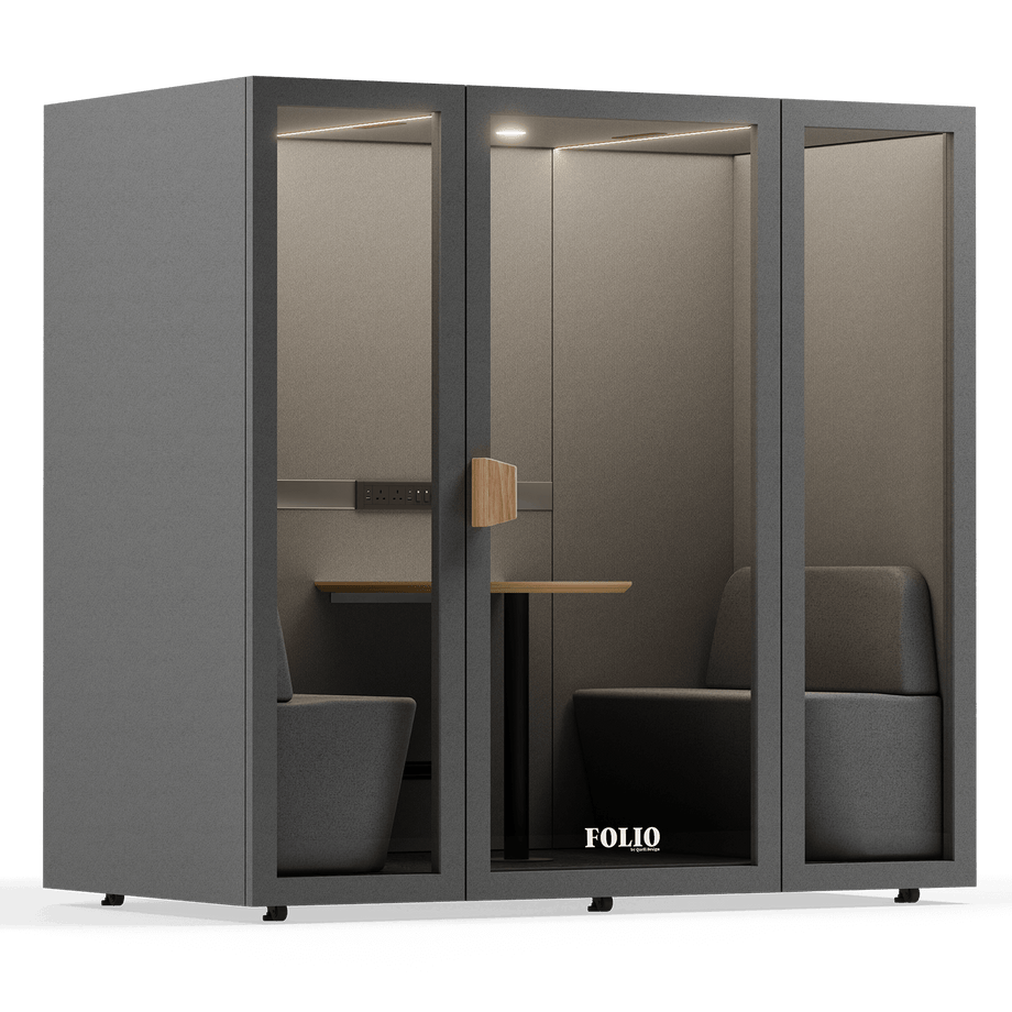 Folio Office Pod - 2-4 osobaFolio Dark Grey / Furniture As Per Images