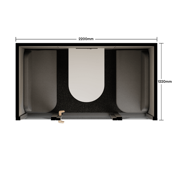 Folio Office Pod - 2-4 osobaFolio Dark Grey / Furniture As Per Images