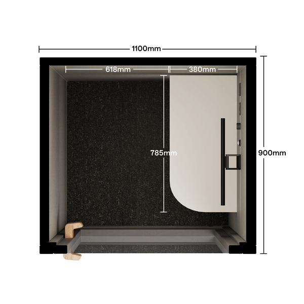 Office Phone Booth Folio - Stand UpFolio Dark Grey / Furniture Set 1