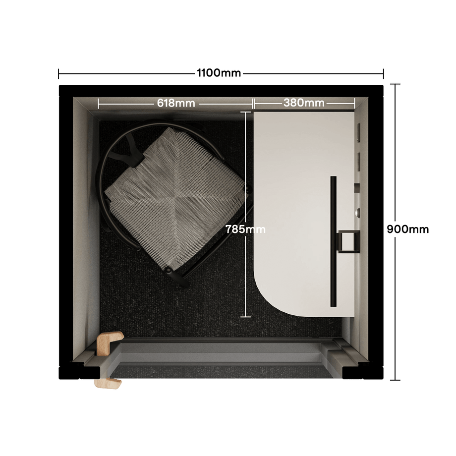 Office Phone Booth Folio - Stand UpFolio Dark Grey / Furniture Set 2