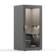 Dark Grey Folio Office Phone Booth by Soundbox Store – premium acoustic office pod for privacy and productivity.