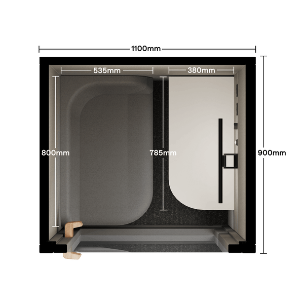Office Phone Booth folioFolio Dark Grey