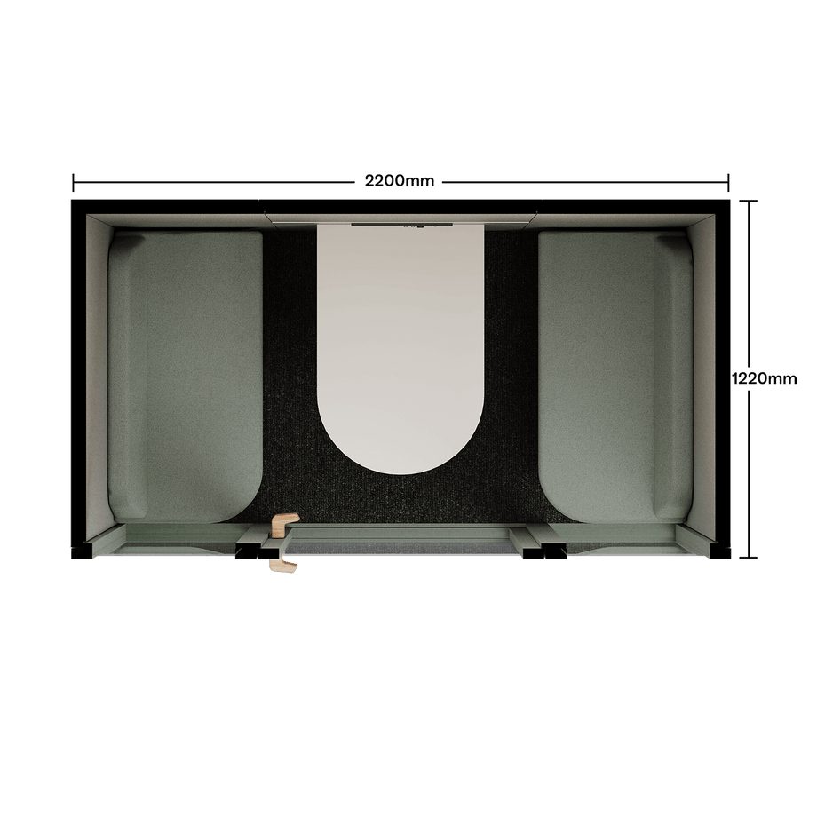 Folio Office Pod - 2-4 osobaFolio Dusty Teal / Furniture As Per Images