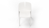 Emi Stackable Office Seating in white on a white background, featuring a PP and 25% fibreglass moulded frame; a modern, durable, and space-efficient stackable office chair designed for ergonomic workplace, training room, and collaborative seating.