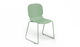 Aarhus Bistro Glide Stackable Chair by Quell Design – sculptural modern chair in morandi green moulded polypropylene shell and sleek electrostatic powder-coated steel frame. The ergonomic, contoured seat offers comfort while its stackable design makes it perfect for dynamic office, café or communal spaces.