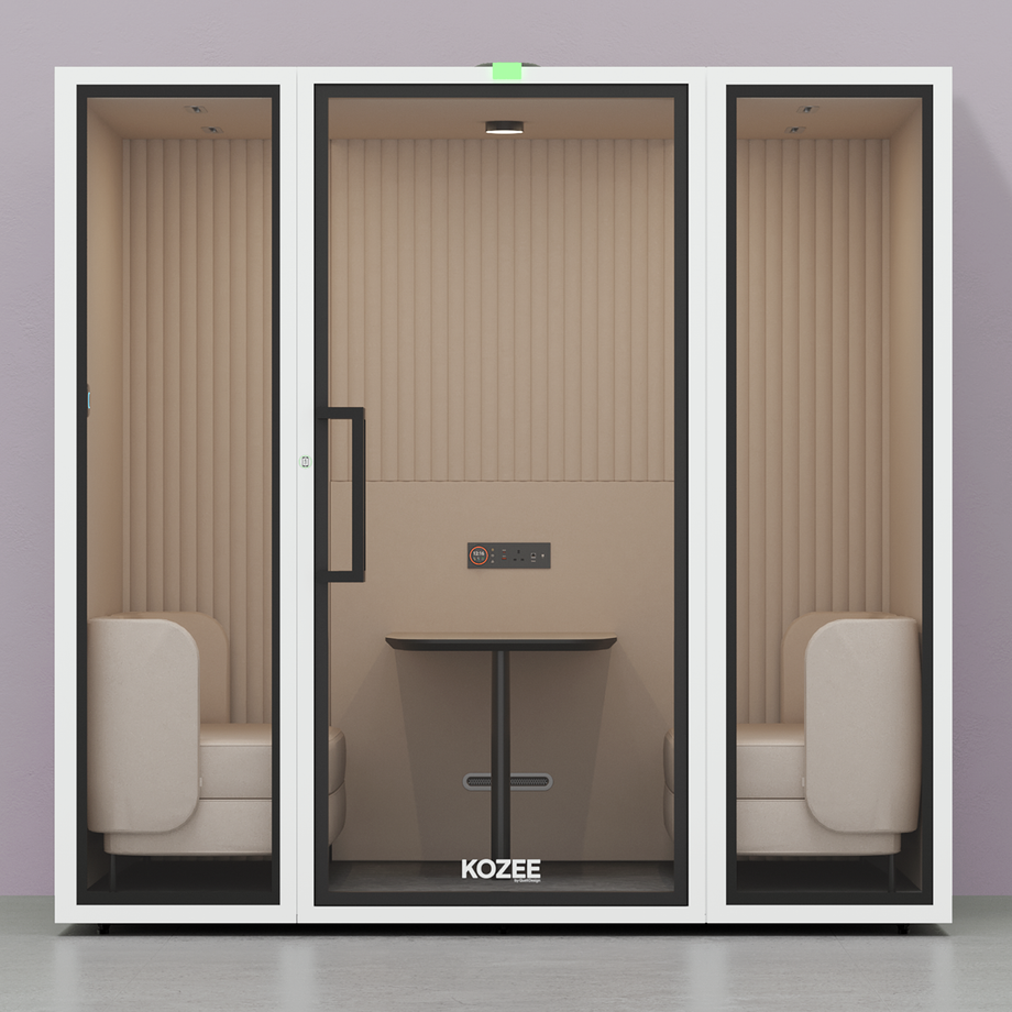Kozee - CollaborateTaupe / White / Ecru Fabric