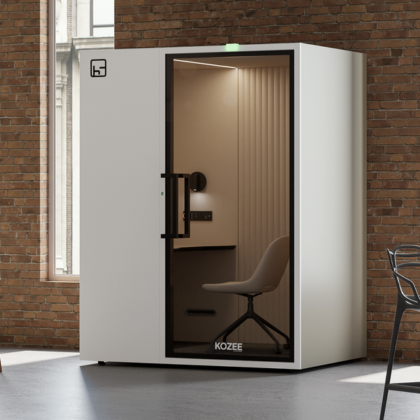 Kozee - Work/Teams StationTaupe / White / Ecru Fabric