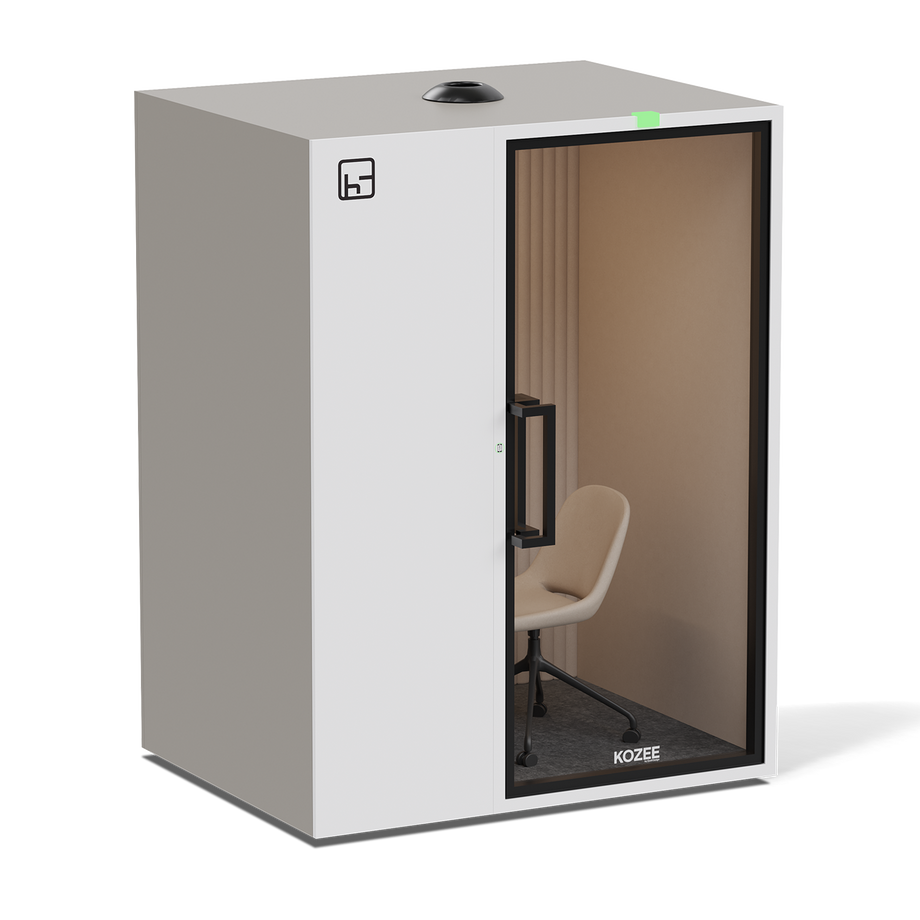 Kozee - Work/Teams StationTaupe / White / Ecru Fabric
