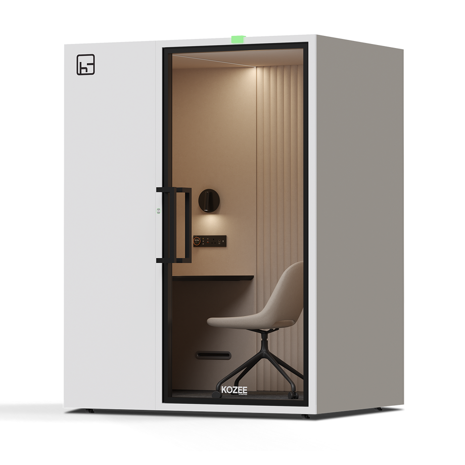 Kozee - Work/Teams StationTaupe / White / Ecru Fabric
