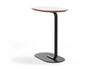 Omni C-Shaped Side Table for modern offices and lounge spaces, featuring a space-saving design with a durable white laminate tabletop on marine plywood and a matte black powder-coated metal frame. Ideal as a laptop side table, sofa table or compact workspace surface, it slides easily alongside seating to provide flexible, everyday functionality in contemporary work and breakout environments. 