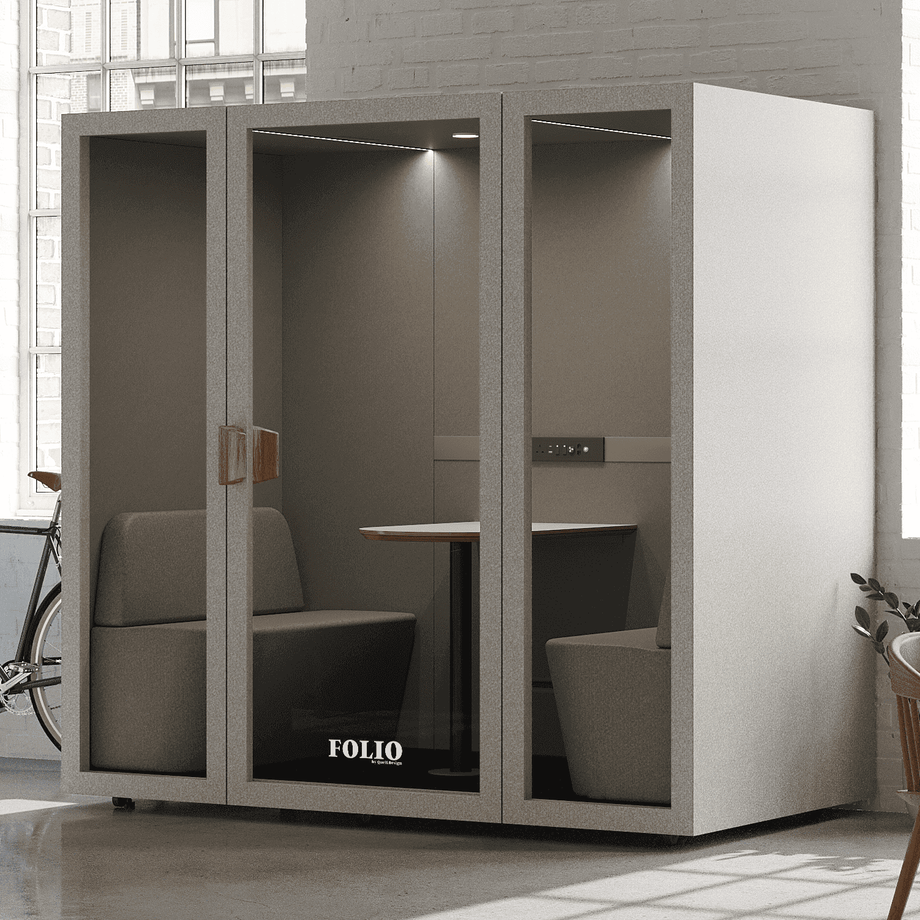 Folio Office Pod - 2-4 osobaFolio Pebble Grey / Furniture As Per Images