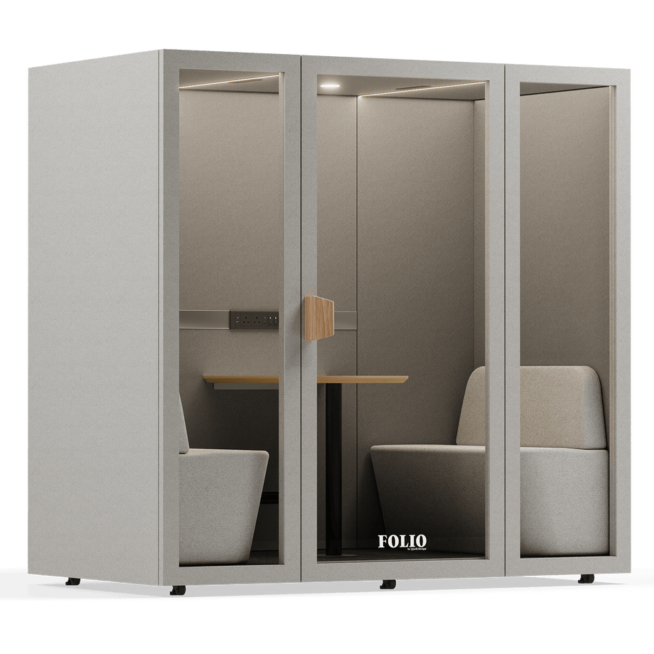 Folio Office Pod - 2-4 osobaFolio Pebble Grey / Furniture As Per Images