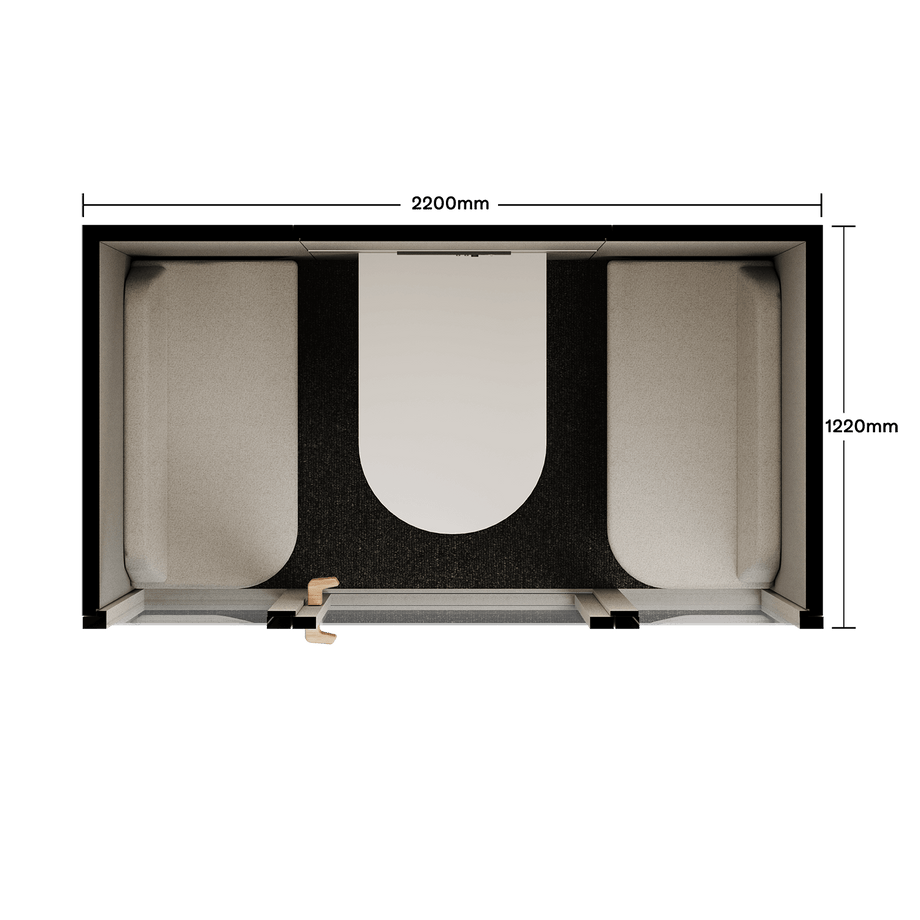 Folio Office Pod - 2-4 osobaFolio Pebble Grey / Furniture As Per Images