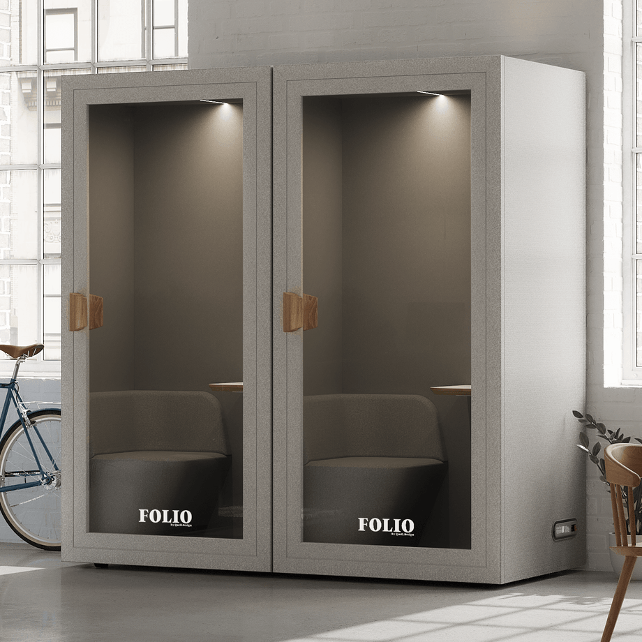 Office Phone Booth folioFolio Pebble Grey