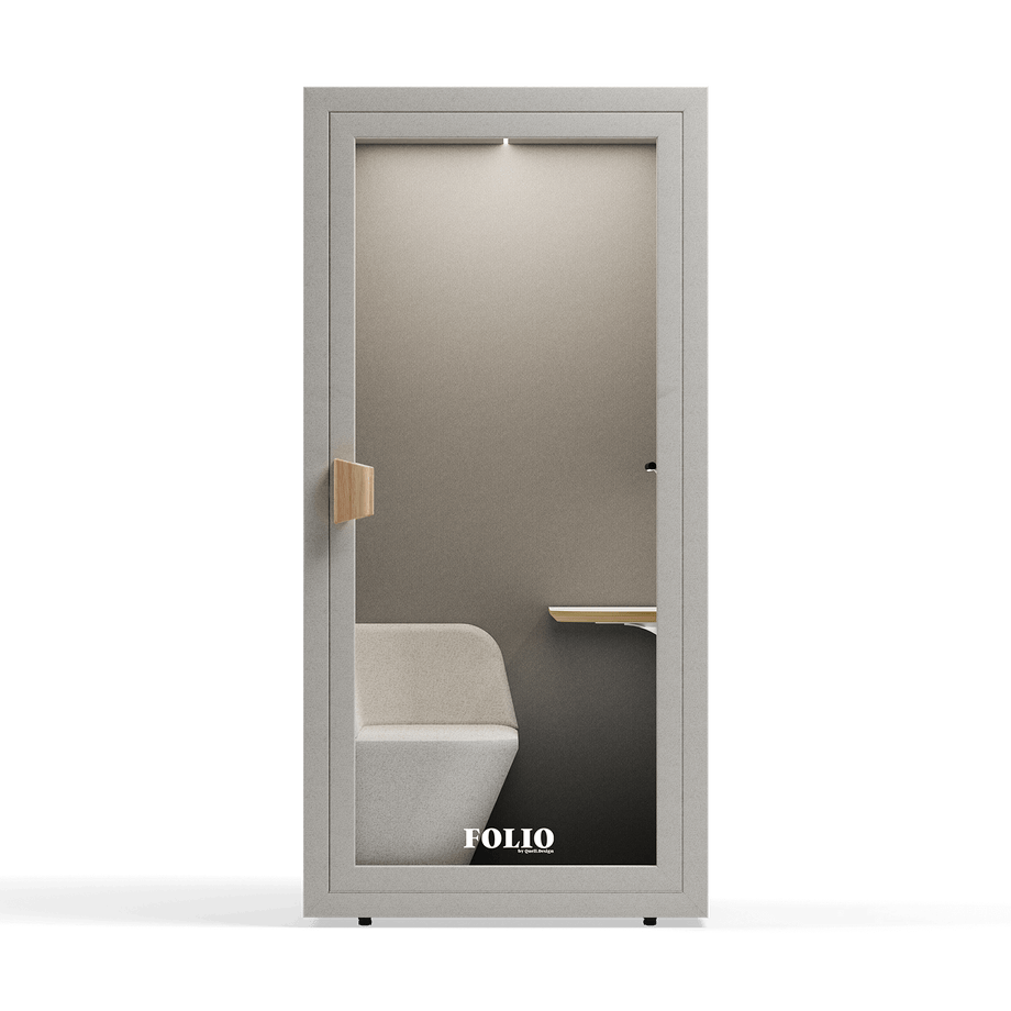 Office Phone Booth folioFolio Pebble Grey