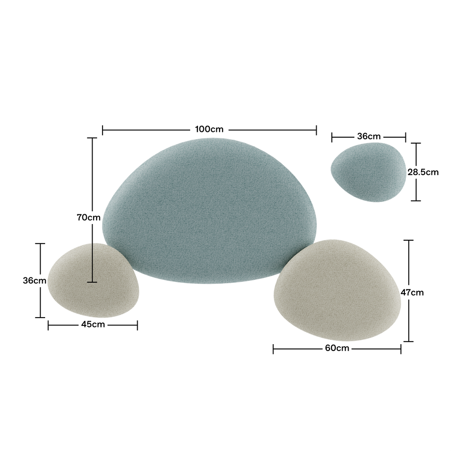 Acoustic Wall PanelTeal / Beige