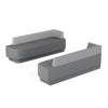 Comfortable modular seating for office pods – grey cushioned bench for 6-person meeting booths by Soundbox Store