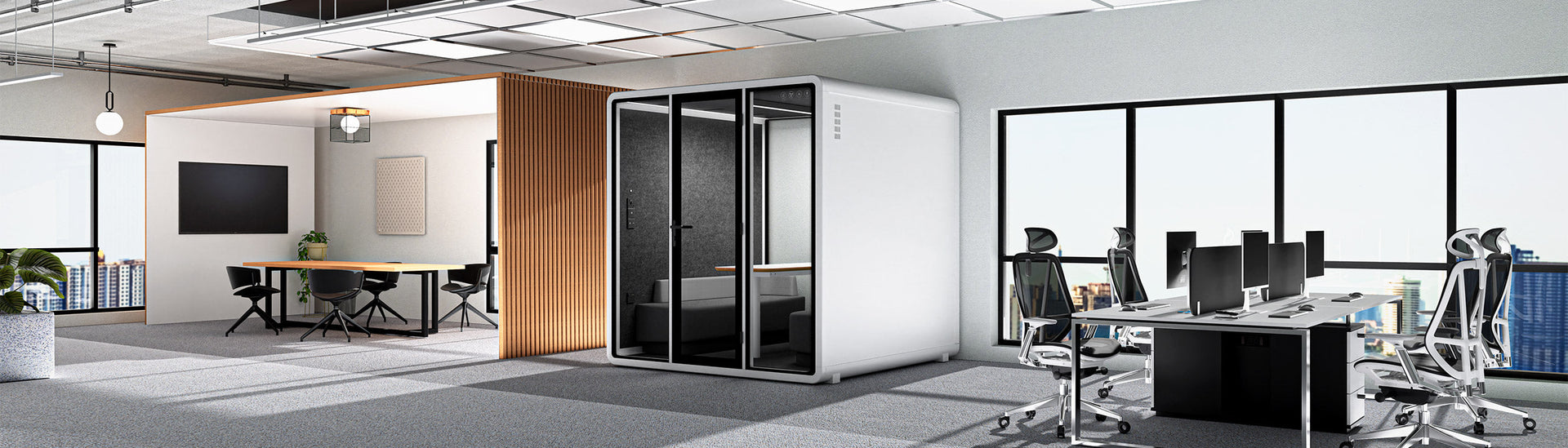 Quell - Coworker - 6 Person Meeting Booth