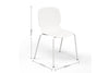 A white chair with dimensions indicated on a white background. The dimensions are width 560mm, depth 510mm, and height 820mm.

