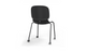 Aarhus Wheelie Chair by Quell Design — contemporary office chair with moulded polypropylene shell in a black finish, mounted on a set of smooth-glide swivel castors and a black powder-coated steel base. Ideal for dynamic work environments, home offices or collaborative spaces offering mobility, ergonomic comfort and Scandinavian minimalist style.