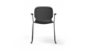 Aarhus Bistro Carver Stackable Chair by Quell Design – sculptural modern chair in black moulded polypropylene shell with integrated armrests and sleek electrostatic powder-coated steel frame. The ergonomic, contoured seat offers comfort while its stackable design makes it perfect for dynamic office, café or communal spaces.