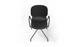 Aarhus Eiffel Arm Chair by Quell Design – a modern Scandinavian-style armchair in black with a smooth moulded polypropylene shell, curved armrests, and a signature black Eiffel-style steel rod base. Perfect for collaborative office spaces, creative meeting corners, and minimalist interiors that value mobility, visual lightness, and contemporary design.